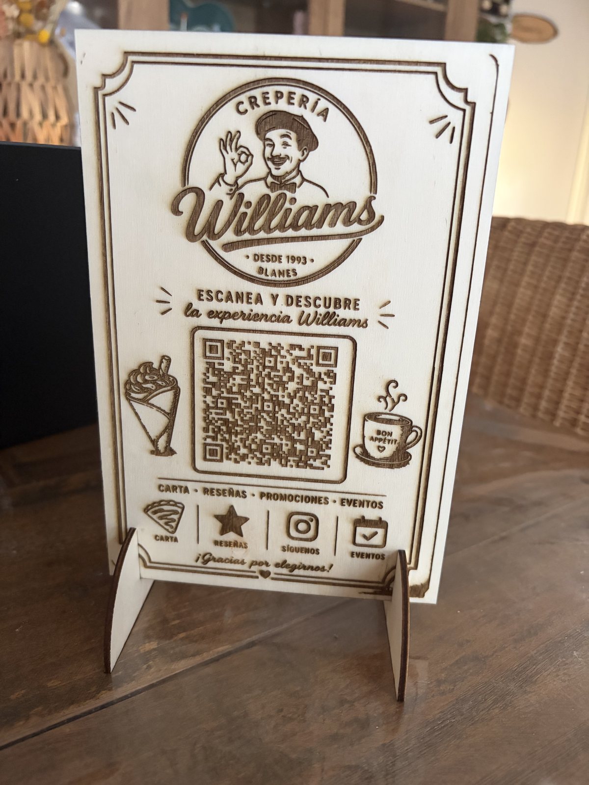 Cartel QR de reseñas